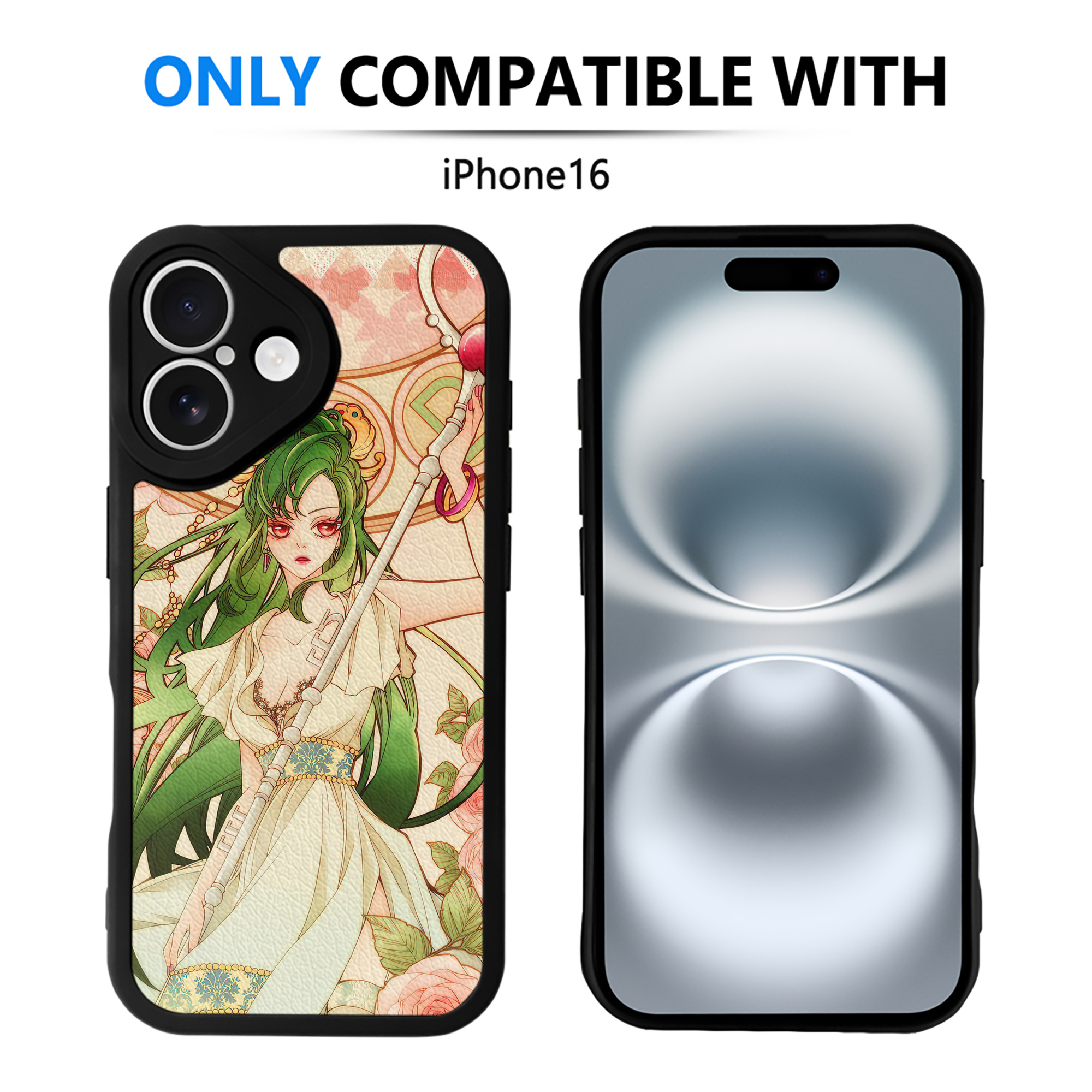 （画像用） 美少女戦士セーラームーン Sailor Moon 【iPhone 16シリーズ対応】シリコンスマホケース（レザー調） 材質：シリコン